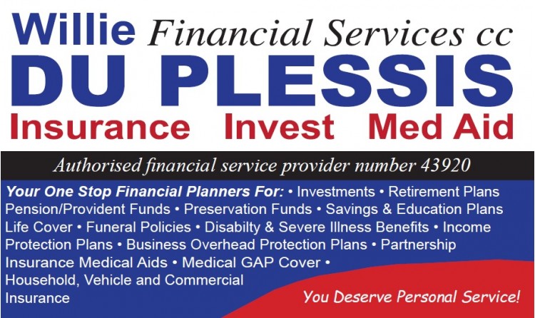 Willie du Plessis Financial Services  - Specials